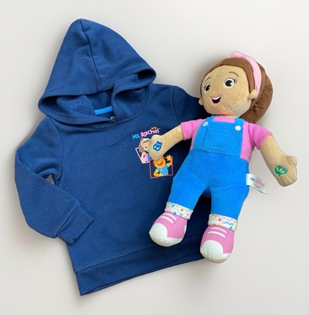 Ms. Rachel 16" Speak & Sing Interactive Plush Doll & Toddler 2T Hoodie Set